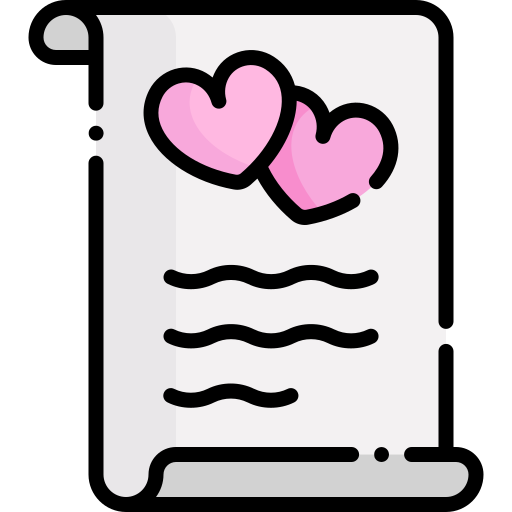 carta de amor icono gratis