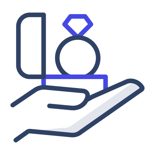 anillo de diamantes icono gratis