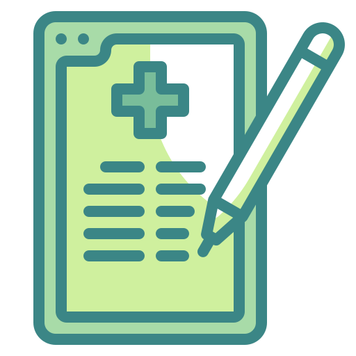 informe médico icono gratis