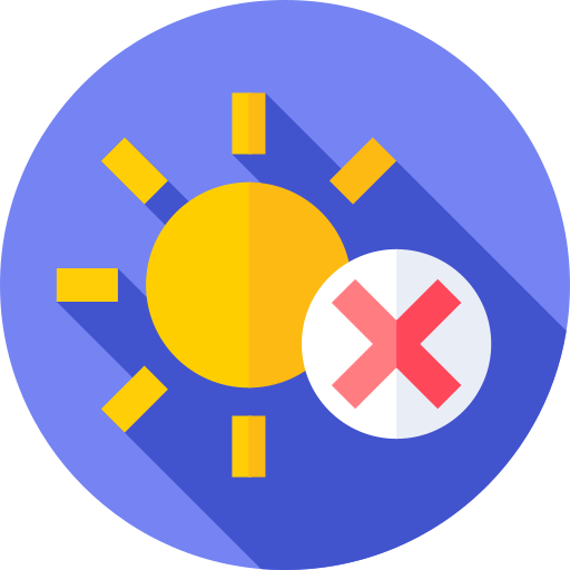 No sun Flat Circular Flat icon