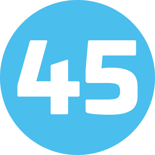 Fourty five Generic Flat icon