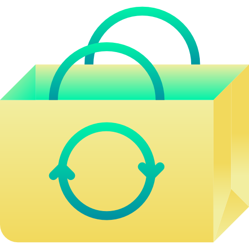 bolsa reciclada icono gratis