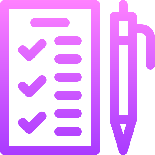 List Basic Gradient Lineal color icon