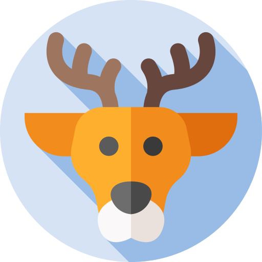 Deer Flat Circular Flat icon