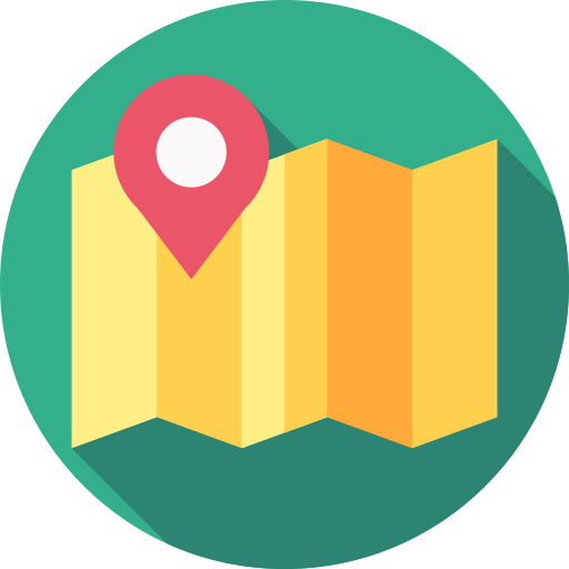 Map Flat Circular Flat icon