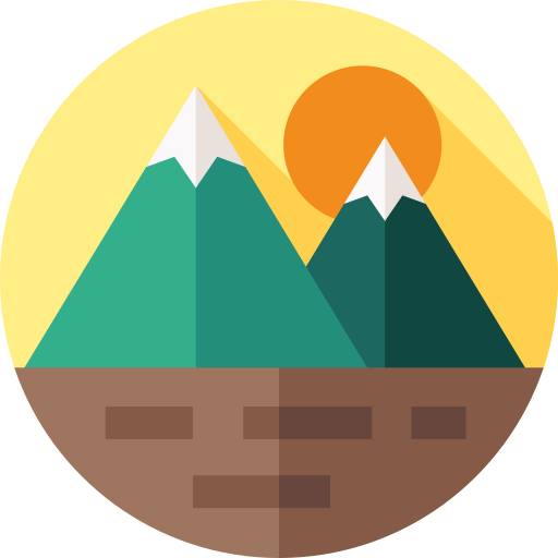 Mountain Flat Circular Flat icon