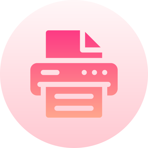 Printer Basic Gradient Circular icon