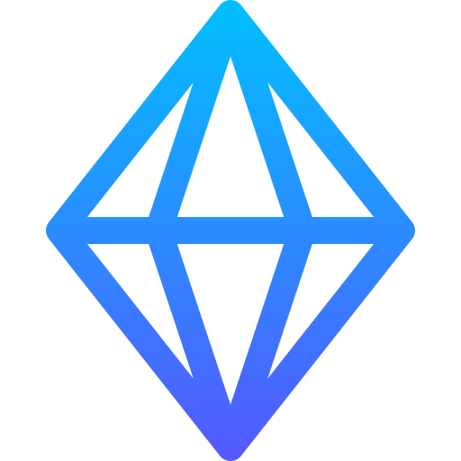 Diamond Basic Gradient Lineal color icon