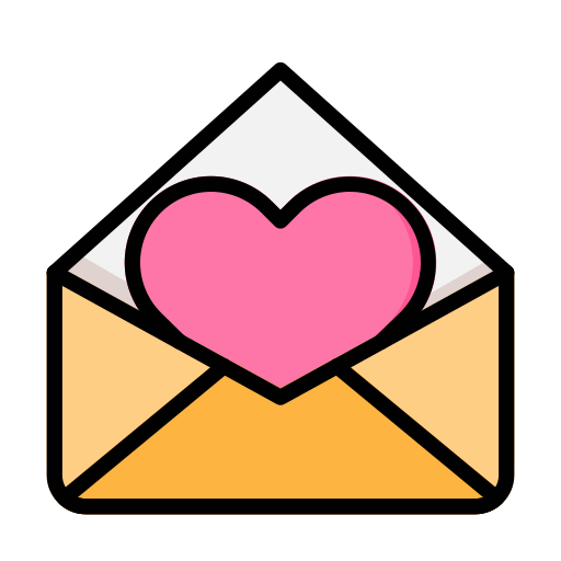 carta de amor icono gratis