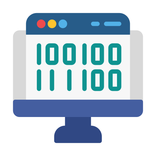 código binario icono gratis