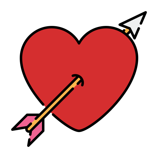 Cupid arrow Generic Outline Color icon