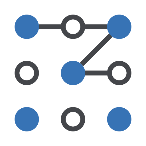 Lock pattern Generic Blue icon