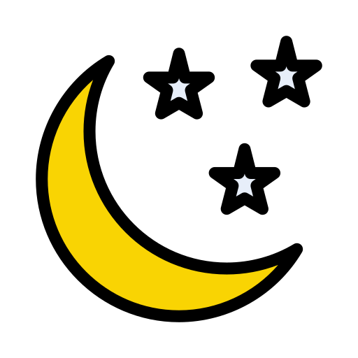 luna y estrellas icono gratis