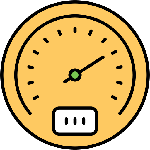 Speedometer Generic Outline Color icon