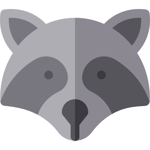 Raccoon Basic Rounded Flat icon