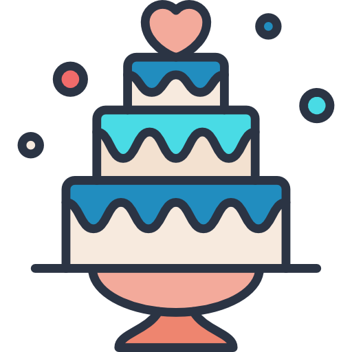 pastel de boda icono gratis