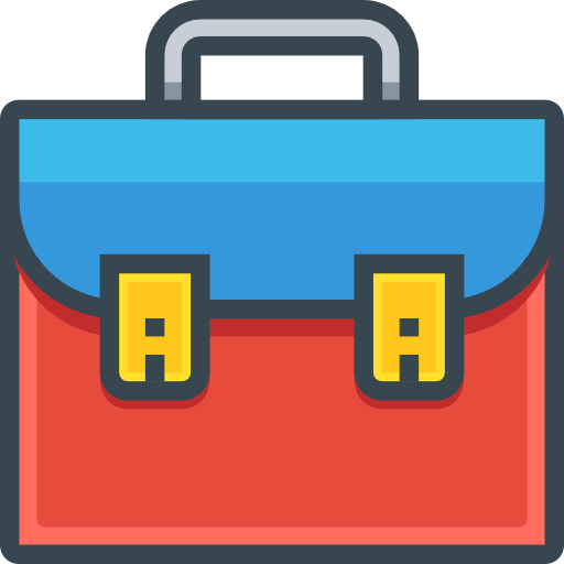 bolsa para la escuela icono gratis