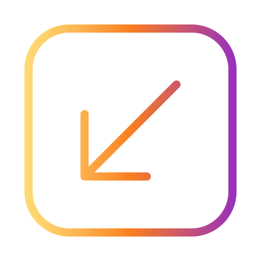 pfeil nach unten links kostenlos Icon
