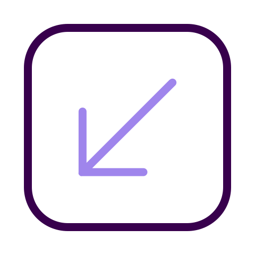 pfeil nach unten links kostenlos Icon