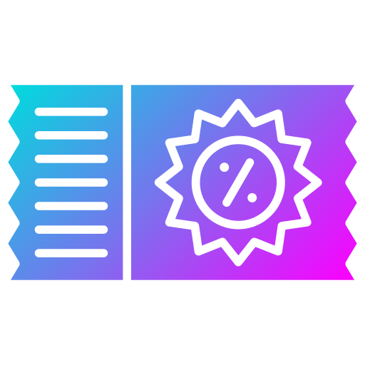 cupón de descuento icono gratis