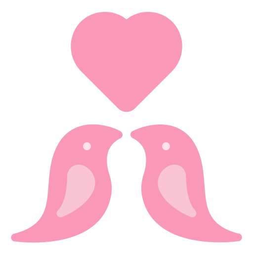 pájaros del amor icono gratis