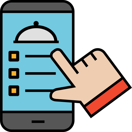 pedido en línea icono gratis