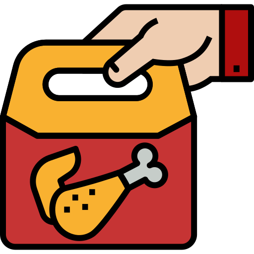 entrega de comida icono gratis