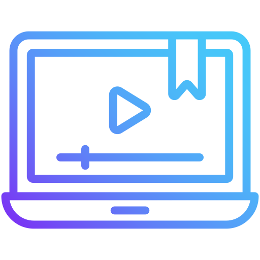 video lección icono gratis