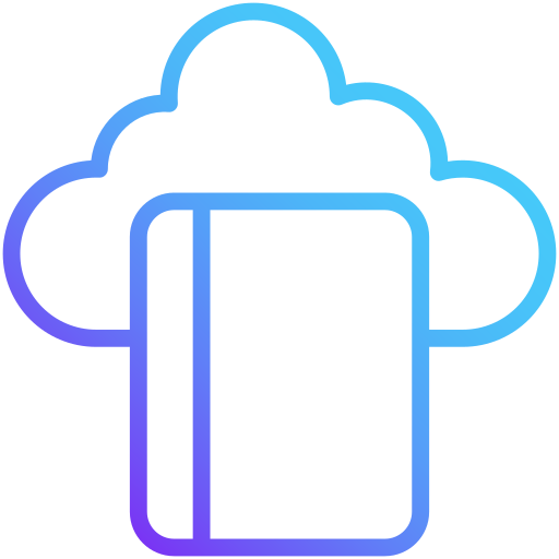 biblioteca en la nube icono gratis