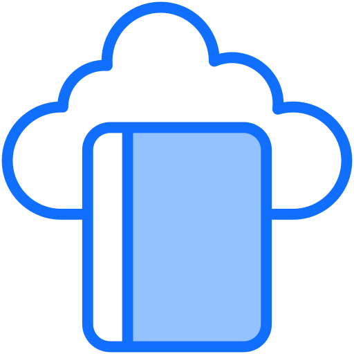 biblioteca en la nube icono gratis