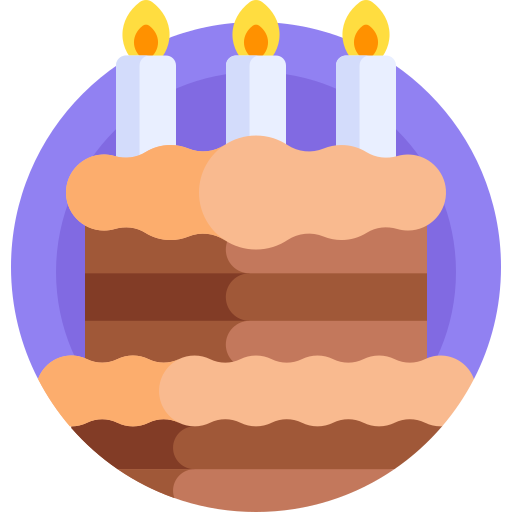 pastel de cumpleaños icono gratis