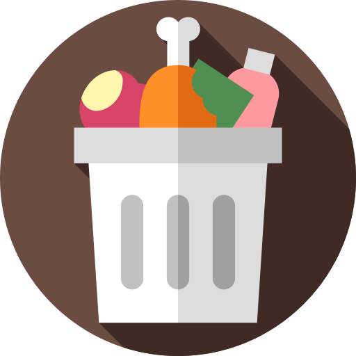 Food waste Flat Circular Flat icon