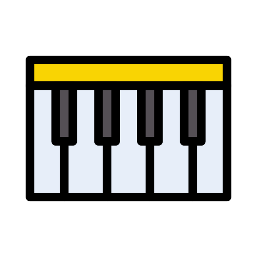 teclado de piano icono gratis