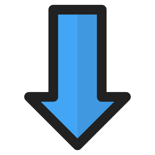Icono de Flecha hacia abajo Generic Outline Color