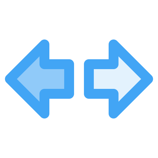 Left right Generic Blue icon