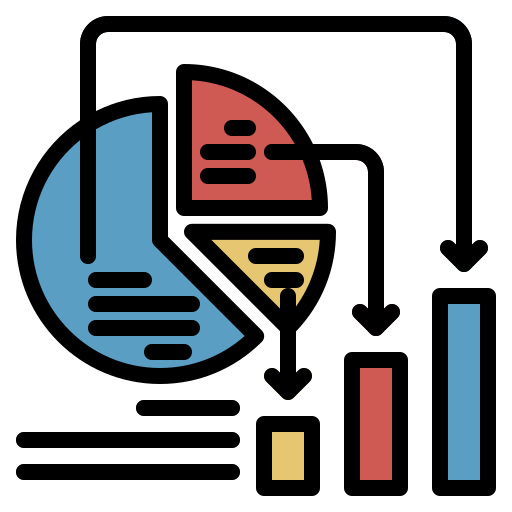 gráfico circular icono gratis