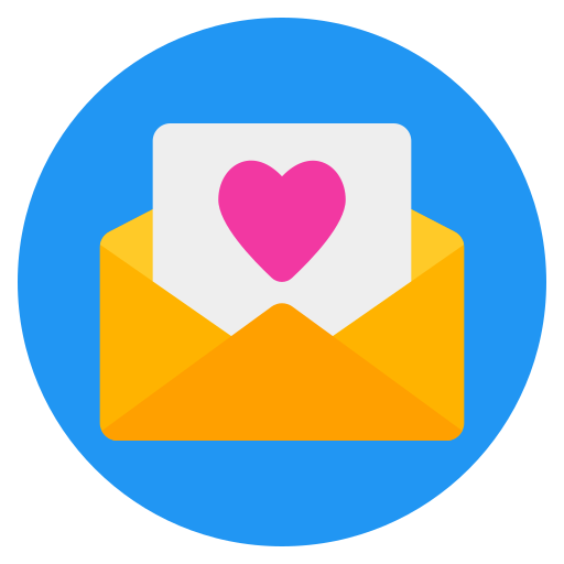 carta de amor icono gratis