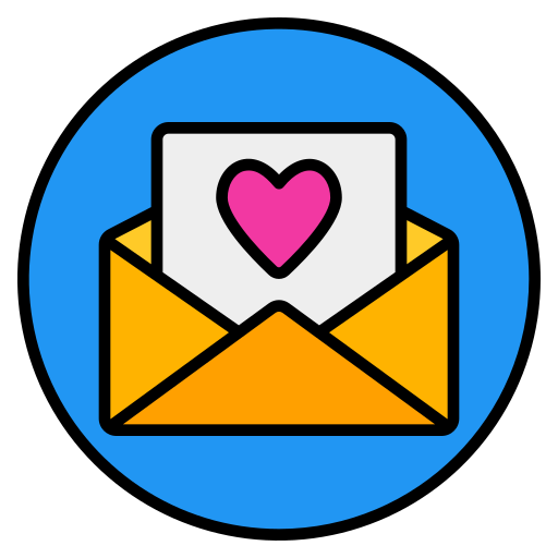 carta de amor icono gratis