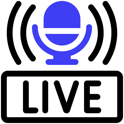 Live broadcast - Free communications icons