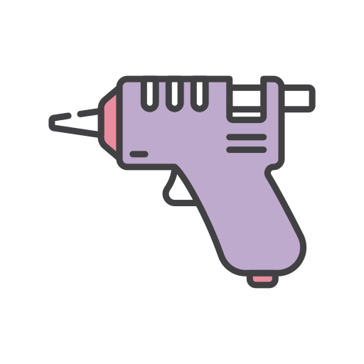 pistola de pegamento icono gratis