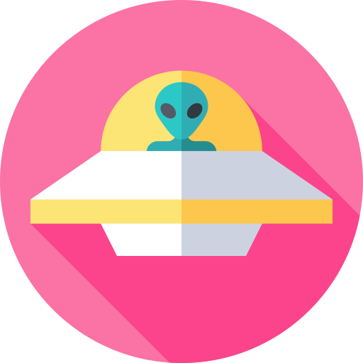 Ufo Flat Circular Flat icon