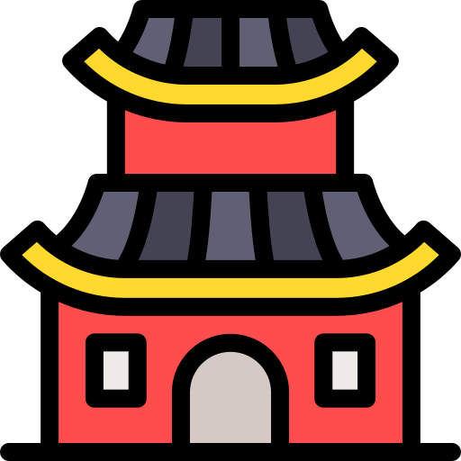 Chinese temple Generic Outline Color icon