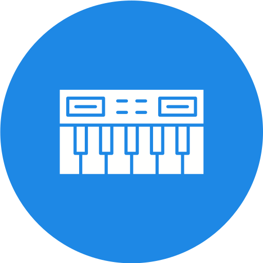 Piano keyboard free icon