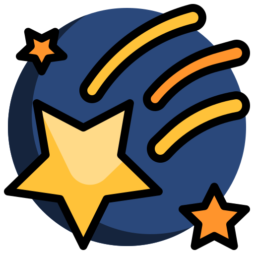 Falling Star Generic Outline Color Icon