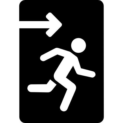 salida de emergencia icono gratis