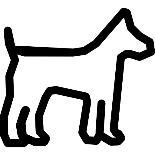 perro llano icono gratis