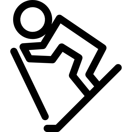 Лыжный силуэт бесплатно иконка