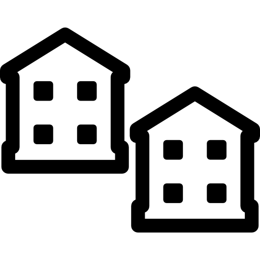 Two buildings icon