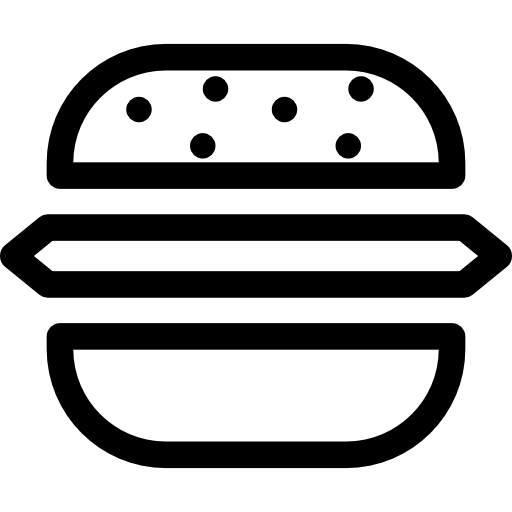 Burger with sesame icon