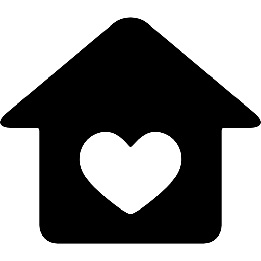 casa con corazon icono gratis